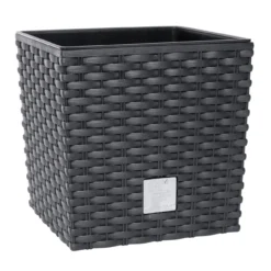 Prosperplast Blumentopf Rato Low Mit Einsatz In Anthrazit