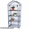 Gewächshaus PVC-Folie 4 Etagen 69x50x160cm Grün Treibhaus Beet Pflanzen