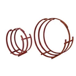 Kaminholzständer Set Rund 2 Stück Aus Stahl In Rostoptik