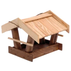 Vogelhaus Aus Kiefernholz Mit Vier Offenen Seiten Und Kordel