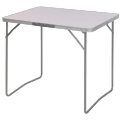 Campingtisch Klappbar In Weiß Mit Gestell Und MDF Platte