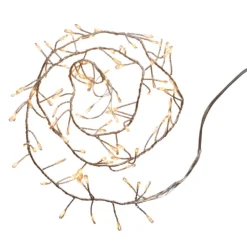 LED Lichterkette 200 Cm Aus Silberdraht Mit 100 LED Warmweiß