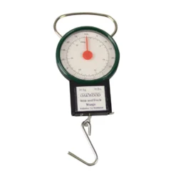 Oakwood Wildwaage 30kg Stahlhaken Maßband Zugwaage Hängewaage Fischwaage