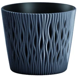 Prosperplast Blumentopf Sandy Round Anthrazit Ø 130 Mit Einsatz