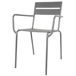 Stapelstuhl „Da Vinci“ 56 X 55 X 81 Cm Mit Stahlrahmen In Grau