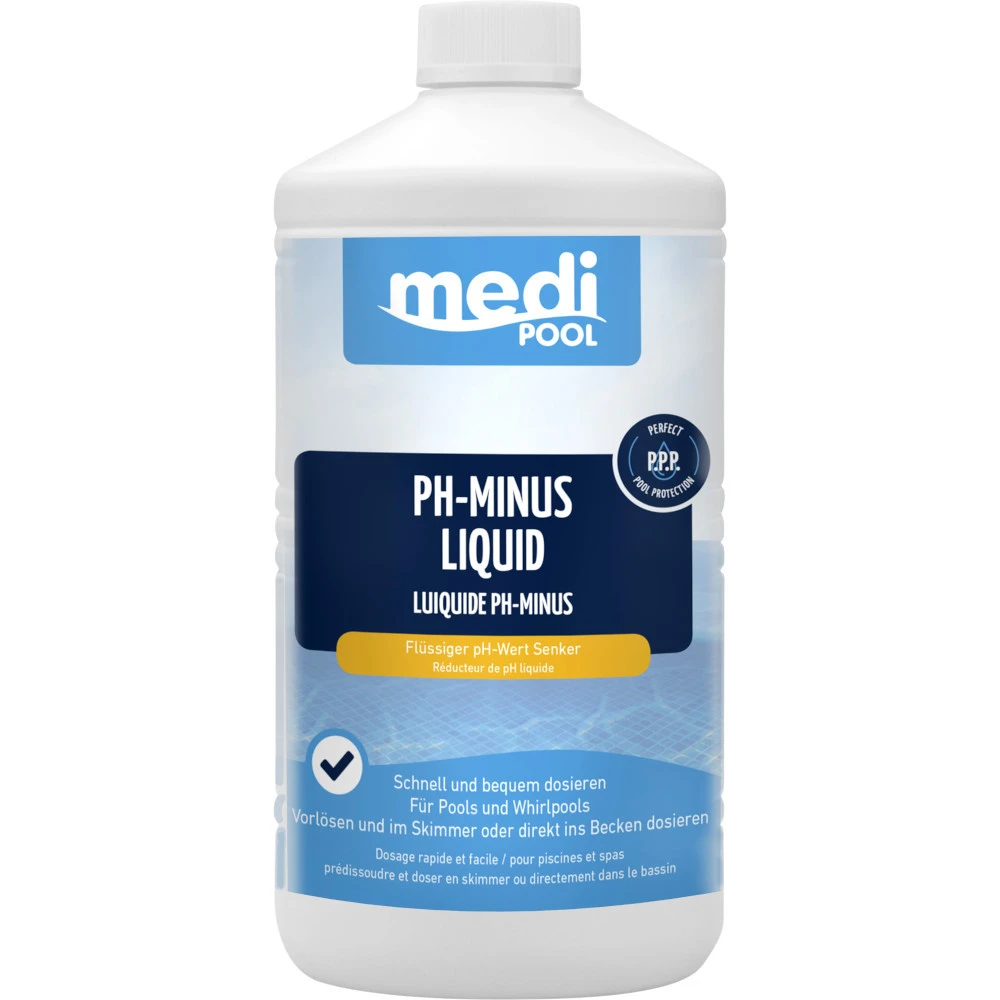 MediPOOL Pool PH Wert Senker, PH-Minus Liquid 1 L 3 MediPOOL Pool PH Wert Senker, PH-Minus Liquid 1 L
