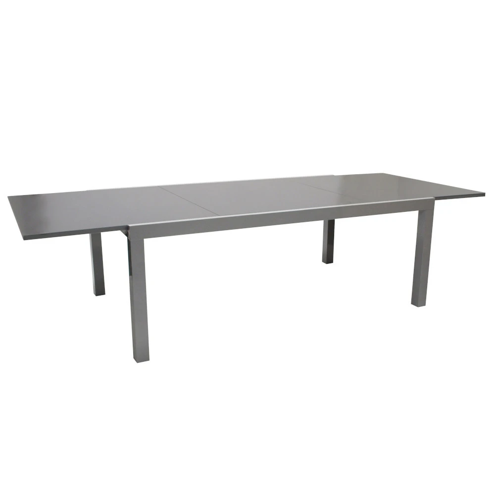 Ausziehtisch Rechteckig Mit Aluminiumgestell Und Glasplatte 4 Ausziehtisch Rechteckig Mit Aluminiumgestell Und Glasplatte – Bild 2