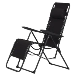 Relaxsessel Klappbar Mit Kopfkissen Und Hammerschlagoptik