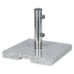 Sonnenschirmständer 25 Kg Aus Kunststoff In Grau Mit Marmordekor