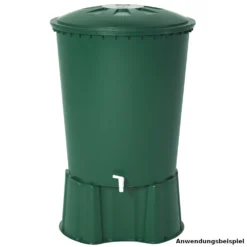 Regentonne Rund Mit 310 Liter Fassungsvermögen In Grün, Inklusive Deckel Und Auslaufhahn -Prosperplast Verkäufe 2QIyKVPFpP6miP5 1280x1280