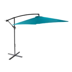 Sonnenschirm Ø 300 Cm Blau Mit Gelenkarm