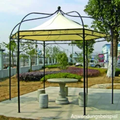 Pavillon Modena 320 X 300 Cm, 6-eckig, Stahlgestell, Ecru