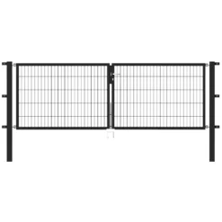 Doppeltor Flexo 3000 X 1000 Mm Mit Pfosten 80 X 80 Mm In Anthrazit