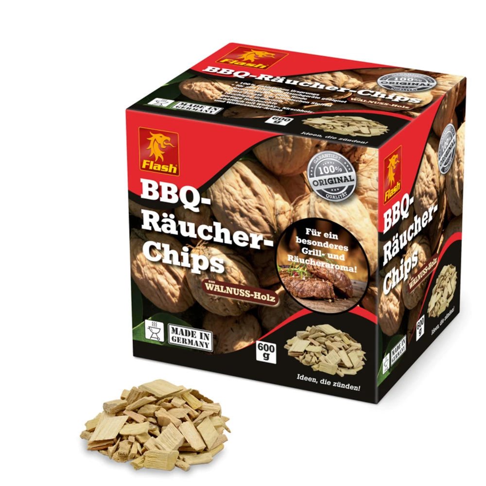 BBQ Räucher-Chips Walnuss 600 G Von Flash 3 BBQ Räucher-Chips Walnuss 600 G Von Flash