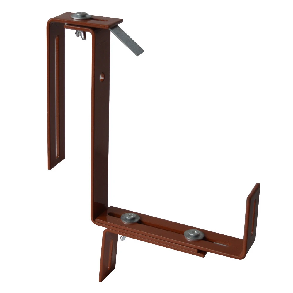 Balkonkastenhalter 26x21x6,4 Cm Starke Ausführung 2 Stück Aus Lackiertem Metall In Terracotta 4 Balkonkastenhalter 26x21x6,4 Cm Starke Ausführung 2 Stück Aus Lackiertem Metall In Terracotta – Bild 2