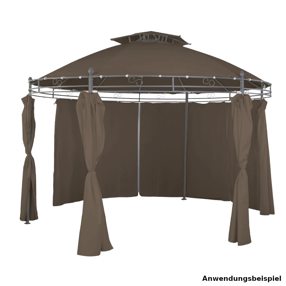 Ersatzdach Für Pavillon Rund Ø350 Cm In Taupe 5 Ersatzdach Für Pavillon Rund Ø350 Cm In Taupe – Bild 3
