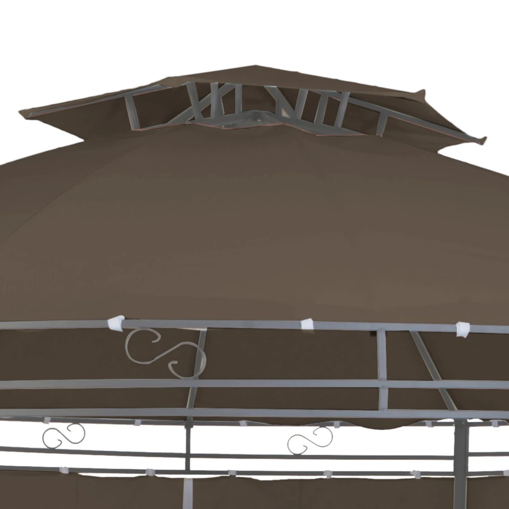 Ersatzdach Für Pavillon Rund Ø350 Cm In Taupe 4 Ersatzdach Für Pavillon Rund Ø350 Cm In Taupe – Bild 2