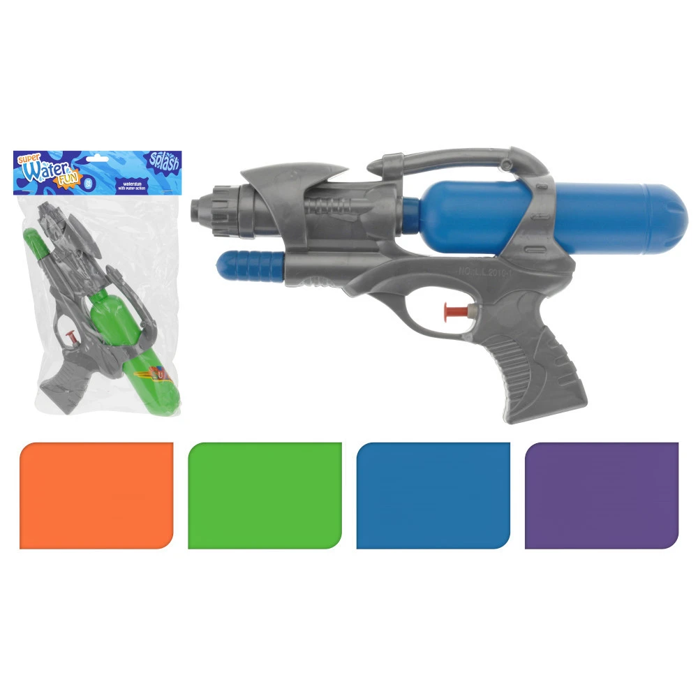 Wasserpistole Aus Kunststoff 26 Cm Mit Wassertank In Verschiedenen Farben 3 Wasserpistole Aus Kunststoff 26 Cm Mit Wassertank In Verschiedenen Farben