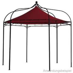 Ersatzdach Für Pavillon Modena 320 X 300 Cm, 6-eckig, Bordeaux