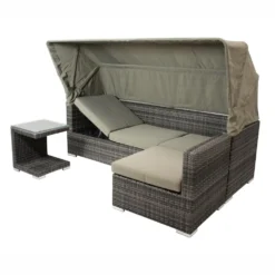 Garten-Lounge-Set Manacor 5-teilig, Polyrattan, Grau -Prosperplast Verkäufe 2QfwNumCYZYujQJ 1280x1280