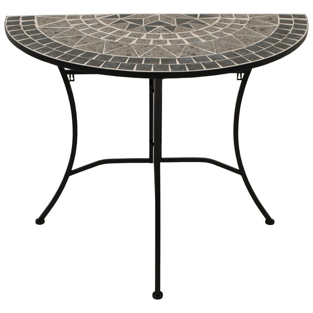 Wandtisch 90 Cm X 45 Cm Halbrund - Tischplatte Mosaik Grau 3 Wandtisch 90 Cm X 45 Cm Halbrund - Tischplatte Mosaik Grau