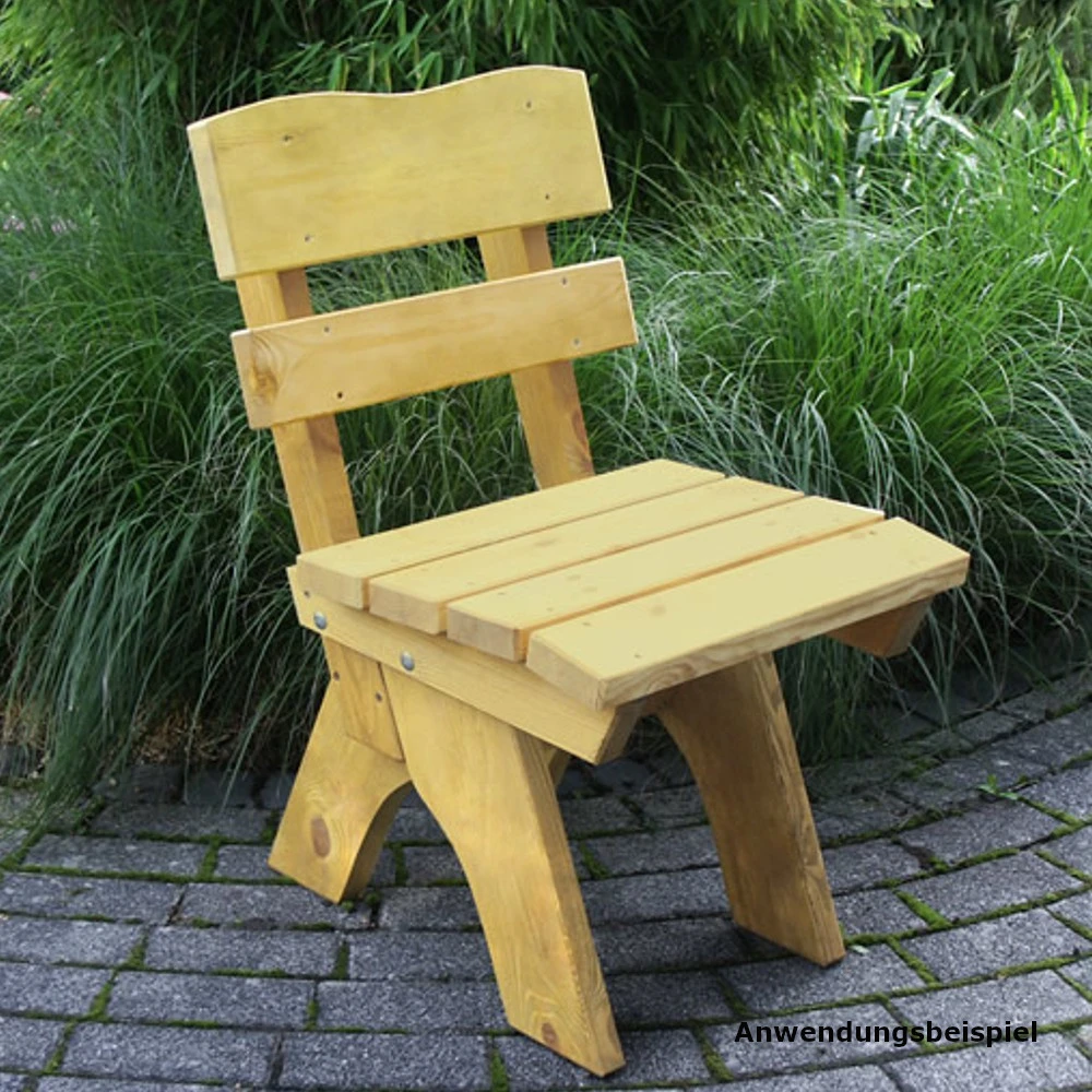 Gartenstuhl Freital Kiefer Massiv, Hellbraun Imprägniert 4 Gartenstuhl Freital Kiefer Massiv, Hellbraun Imprägniert – Bild 2