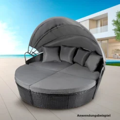 Loungebett Ibiza Ø 180 X 140 Cm Mit Sonnendach In Anthrazit -Prosperplast Verkäufe 2QqHWKb76eECFLL 1280x1280
