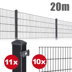 Zaunpaket PICO Ca. 1 M X 20 M Anthrazit Verzinkt Pulverbeschichtet