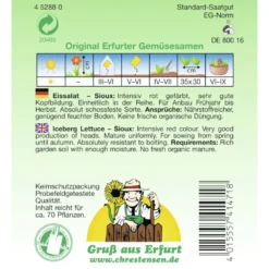 Saatgut Eissalat Sioux Von Frühjahr Bis Herbst -Prosperplast Verkäufe 2QuqQ8hBStuYzSw 1280x1280