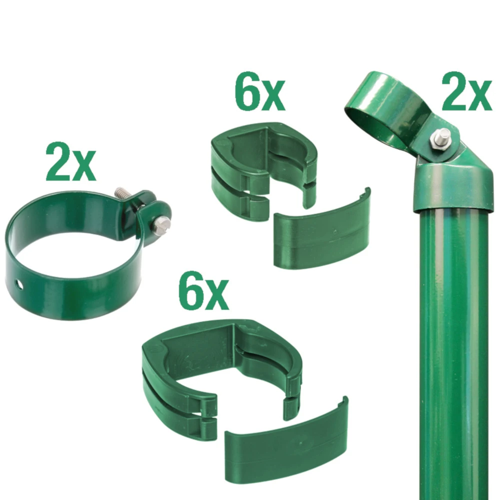 Tor-Anschluss-Set Für Fix-Clip Pro® Zaun 122 Cm Moosgrün 3 Tor-Anschluss-Set Für Fix-Clip Pro® Zaun 122 Cm Moosgrün