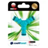 Cellfast 3-Wege Kupplung Anschluss-Stück Aus Blauem Kunststoff