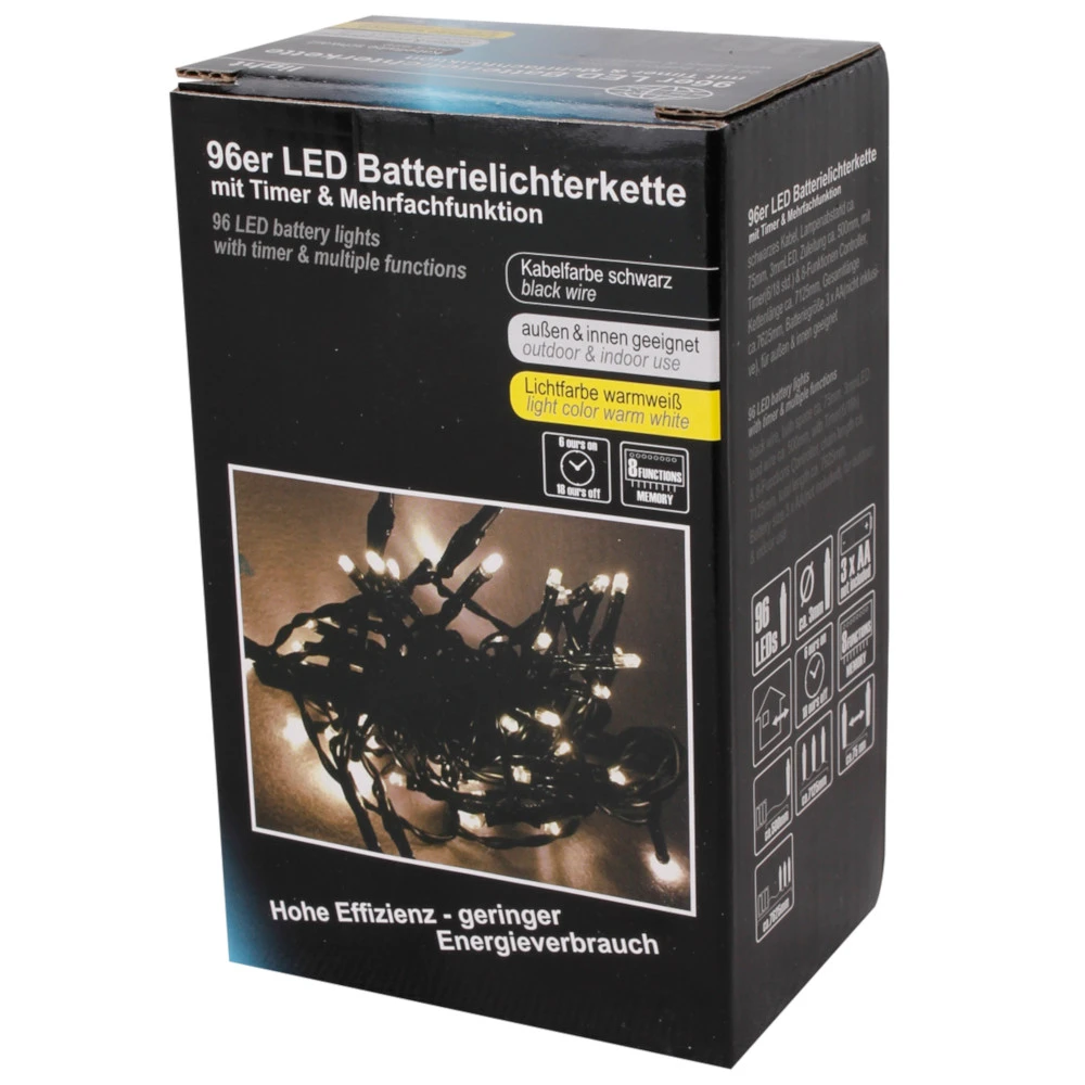 LED-Lichterkette 96 LEDs Warmweiß 4 LED-Lichterkette 96 LEDs Warmweiß – Bild 2