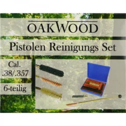 Oakwood Waffenreinigungsset Cal.38/.357 6tlg.Set Waffenpflegeset Pistolen Reinigung