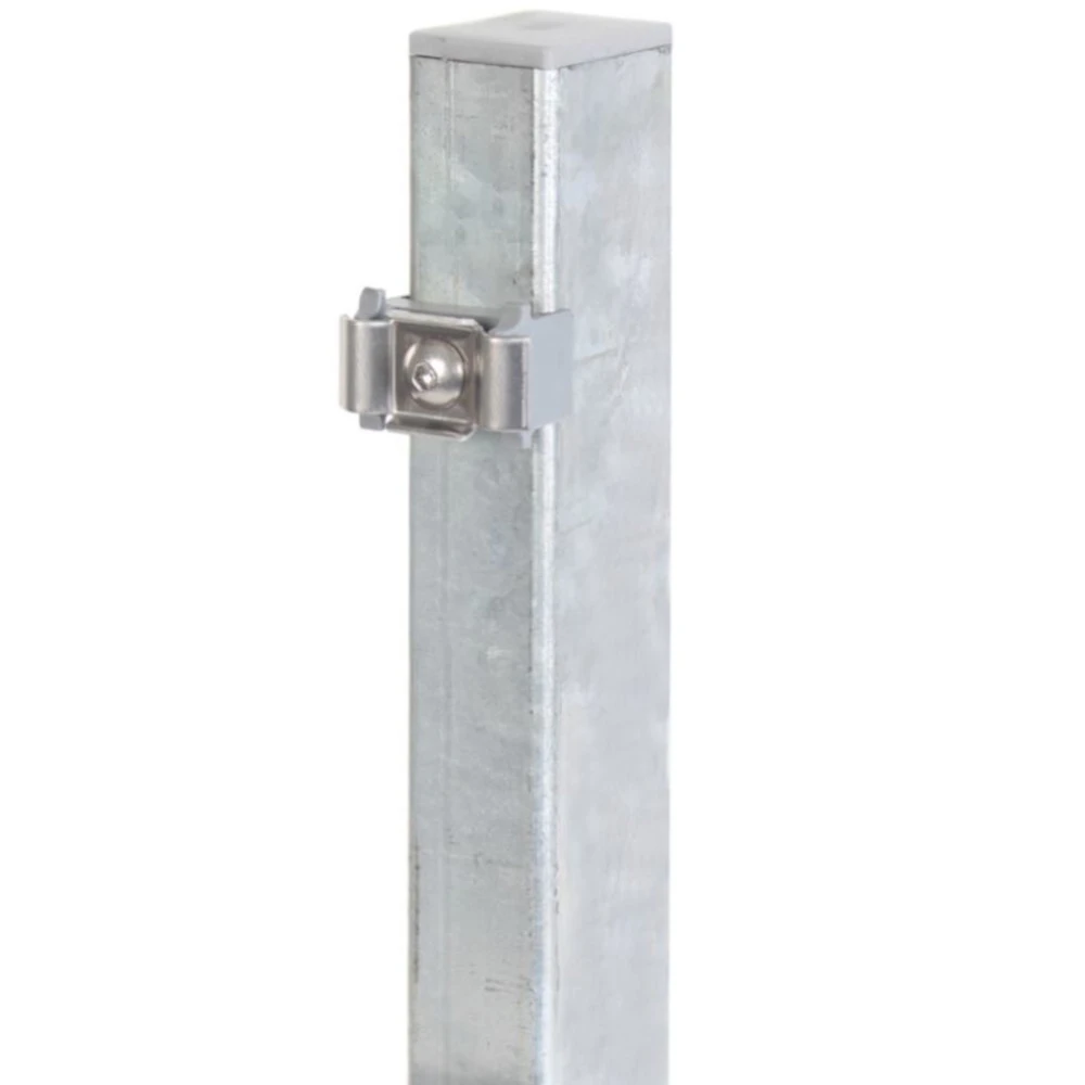 Zaunpfosten Für Doppelstabmatte 60 X 40 X 2000 Mm Feuerverzinkt 4 Zaunpfosten Für Doppelstabmatte 60 X 40 X 2000 Mm Feuerverzinkt – Bild 2