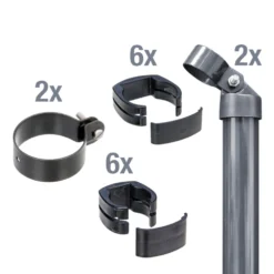 Tor-Anschluss-Set Für Fix-Clip Pro® Zaun 102 Cm Anthrazitgrau