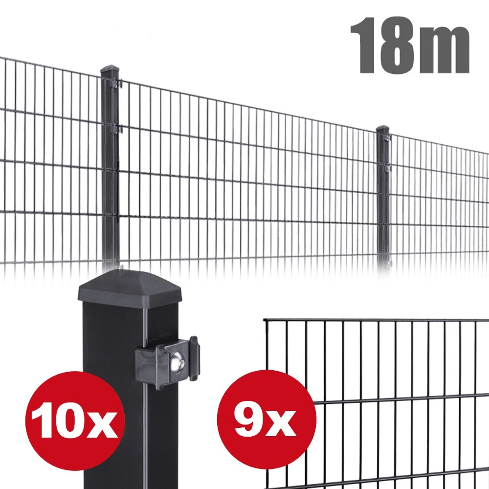 Zaunpaket PICO Ca. 0,8 M X 18 M Anthrazit Verzinkt Pulverbeschichtet 3 Zaunpaket PICO Ca. 0,8 M X 18 M Anthrazit Verzinkt Pulverbeschichtet