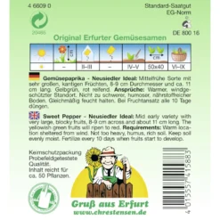 Saatgut Gemüsepaprika Neusiedler Ideal Mittelfrühe Sorte Für Ca. 50 Pflanzen -Prosperplast Verkäufe 9k4lh8ZmpREQjTb 1280x1280