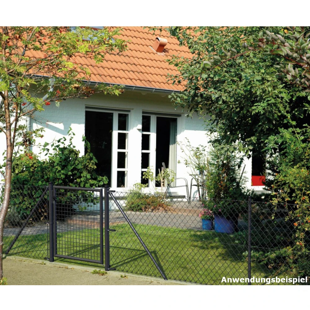 Maschendrahtzaun-Set Anthrazit 25 M X 100 Cm Zum Einbetonieren 4 Maschendrahtzaun-Set Anthrazit 25 M X 100 Cm Zum Einbetonieren – Bild 2
