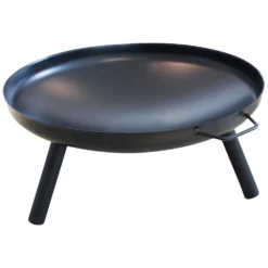Feuerschale Ø 60 X 29 Cm Aus Eisen Mit Griffen