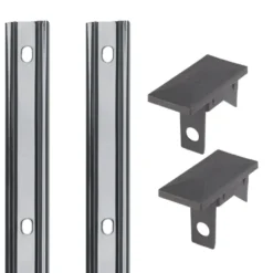 Abdeckleiste Anthrazit 2 Stück 1200 X 40 Mm Für Zaunpfosten Typ P-Fix