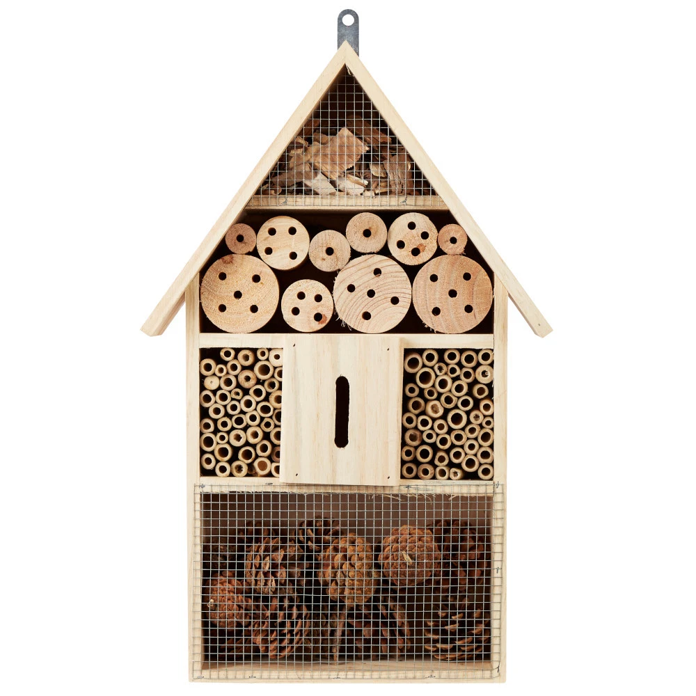 Insektenhotel 31 X 10 X 48 Cm Aus Naturbelassenem Holz 3 Insektenhotel 31 X 10 X 48 Cm Aus Naturbelassenem Holz