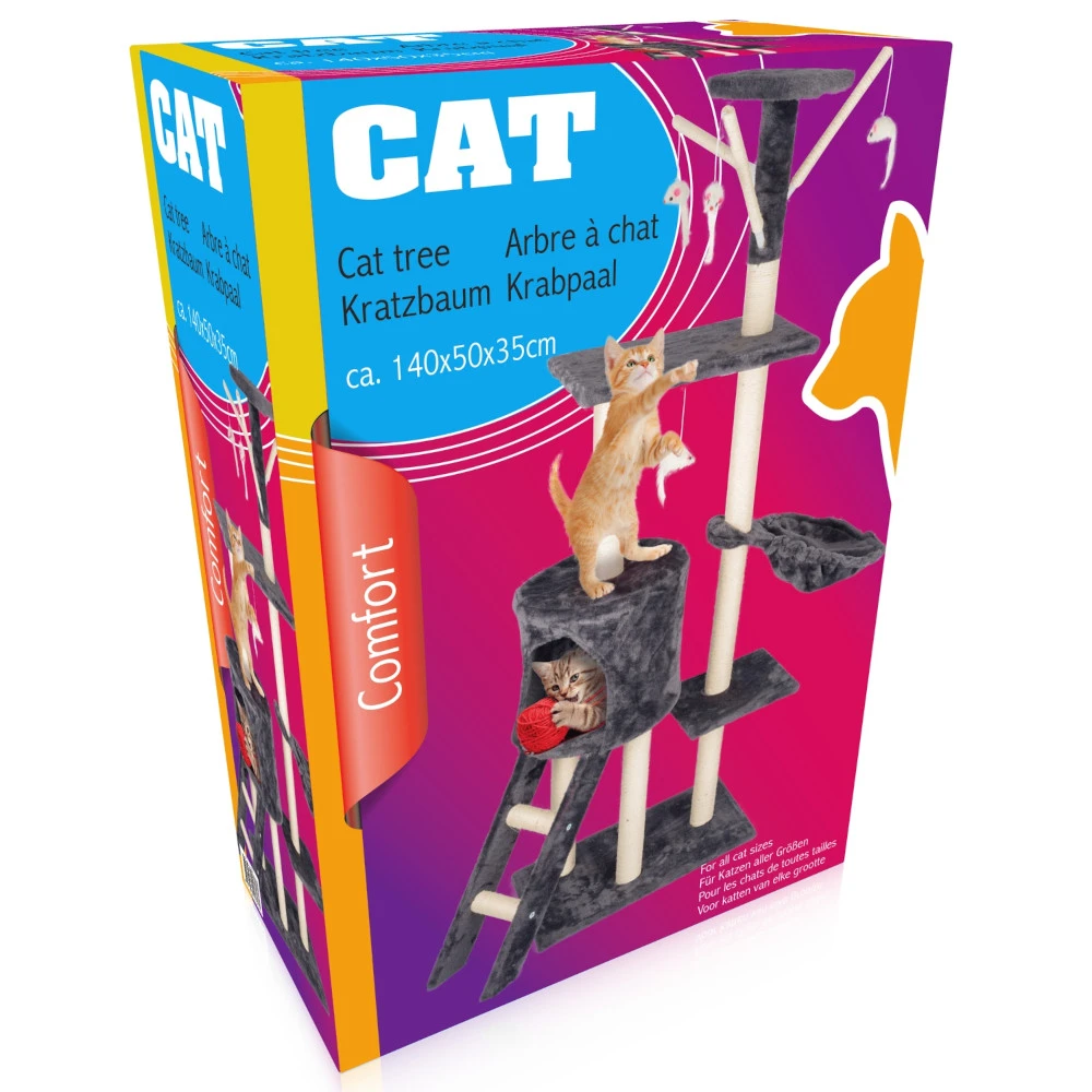 Kratzbaum Für Katzen 140x50x35 Cm 4 Kratzbaum Für Katzen 140x50x35 Cm – Bild 2