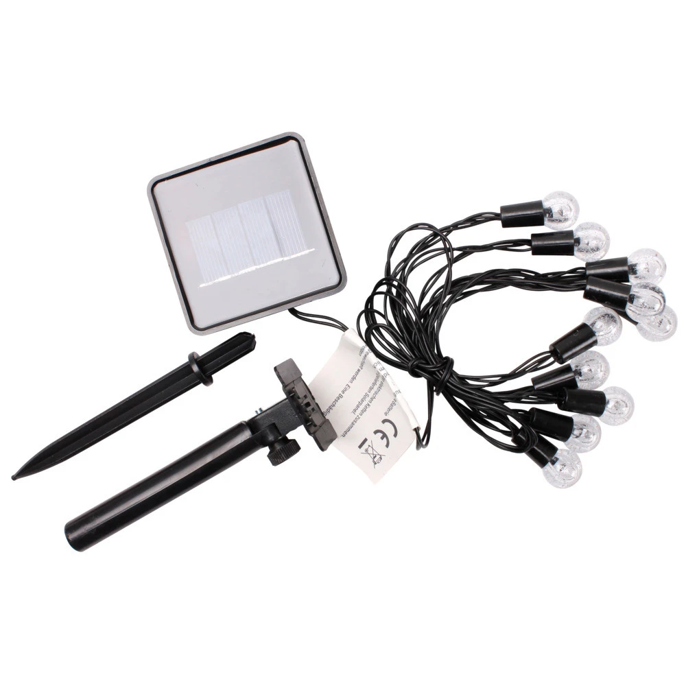 Solar-Party-Lichterkette, 2,35 M, Mit 10 Warmweißen Lämpchen 6 Solar-Party-Lichterkette, 2,35 M, Mit 10 Warmweißen Lämpchen – Bild 4