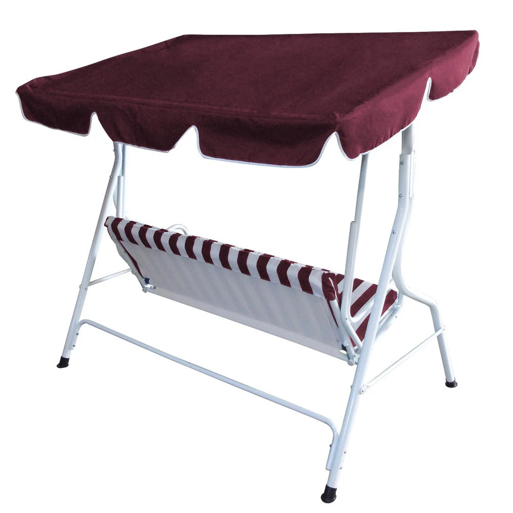 Hollywoodschaukel 3-Sitzer Florida 170 X 110 X 153 Cm Weiß/bordeaux 4 Hollywoodschaukel 3-Sitzer Florida 170 X 110 X 153 Cm Weiß/bordeaux – Bild 2