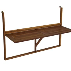 Balkonhängetisch 120x44,5 Cm Aus Akazienholz Geölt