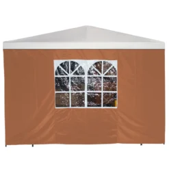 Seitenteil Mit Fenster Für Pavillon 3 X 3 M, Terracotta