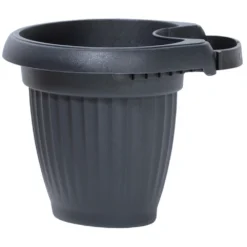 Prosperplast Regenrinnen-Topf Terra 22 Cm In Anthrazit Mit Flexiblem Befestigungsband