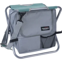 Campinghocker Klappbar 31,5 X 26,5 Cm Mit Grün-grauer Textilbespannung