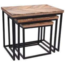 Beistelltisch-Set 3-teilig Rechteckig Mit Mangoholz-Tischplatte Und Rahmen -Prosperplast Verkäufe 9kgQM4jKykbfx3U 1280x1280