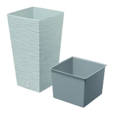 Prosperplast Pflanztopf Furu Square 345x345x660mm Grau